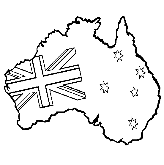 Plansa de colorat cu Australia 1 1